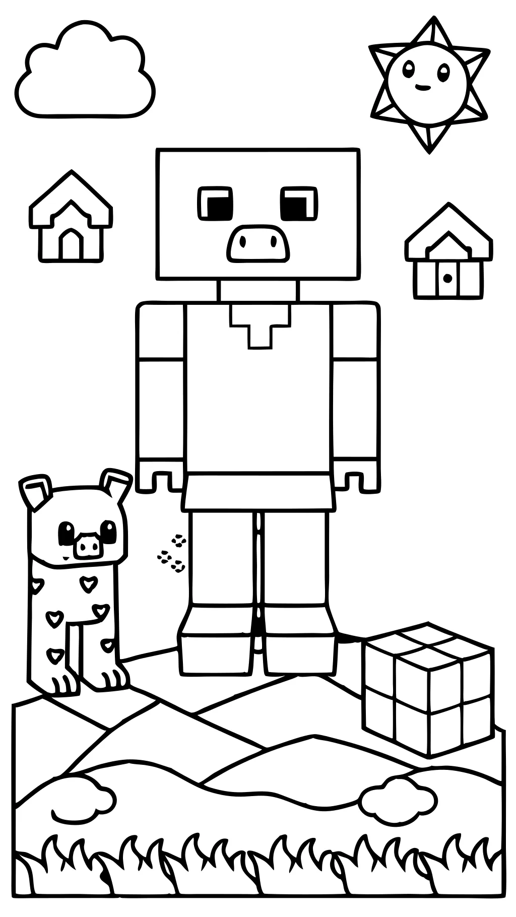 coloring pages of minecraft